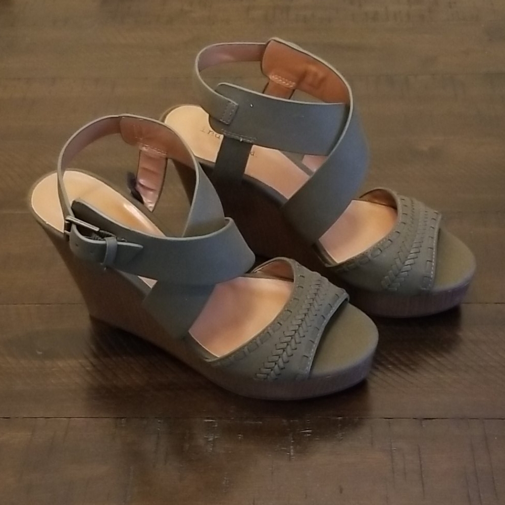 Olive Green Wedge Sandal